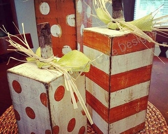 Pumpkin blocks, block pumpkins, wood pumpkins, fall decor, pumpkins, harvest decor, wood blocks, pumpkin decor