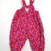 2Yr OshKosh Bgosh Floral Cotton Baby Girl  Overalls Fuchsia Spring Romper Jumper One Piece Bib Suit / Size 2 years 24mo