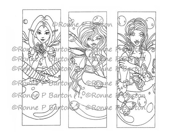 fairy bookmarks coloring pages - photo #30