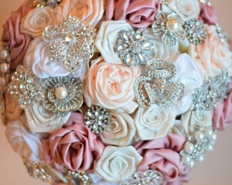 Satin Flower Brooch Bouquet Deposit