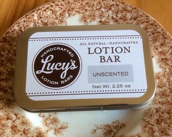 Unscented Beeswax Lotion Bar in Tin