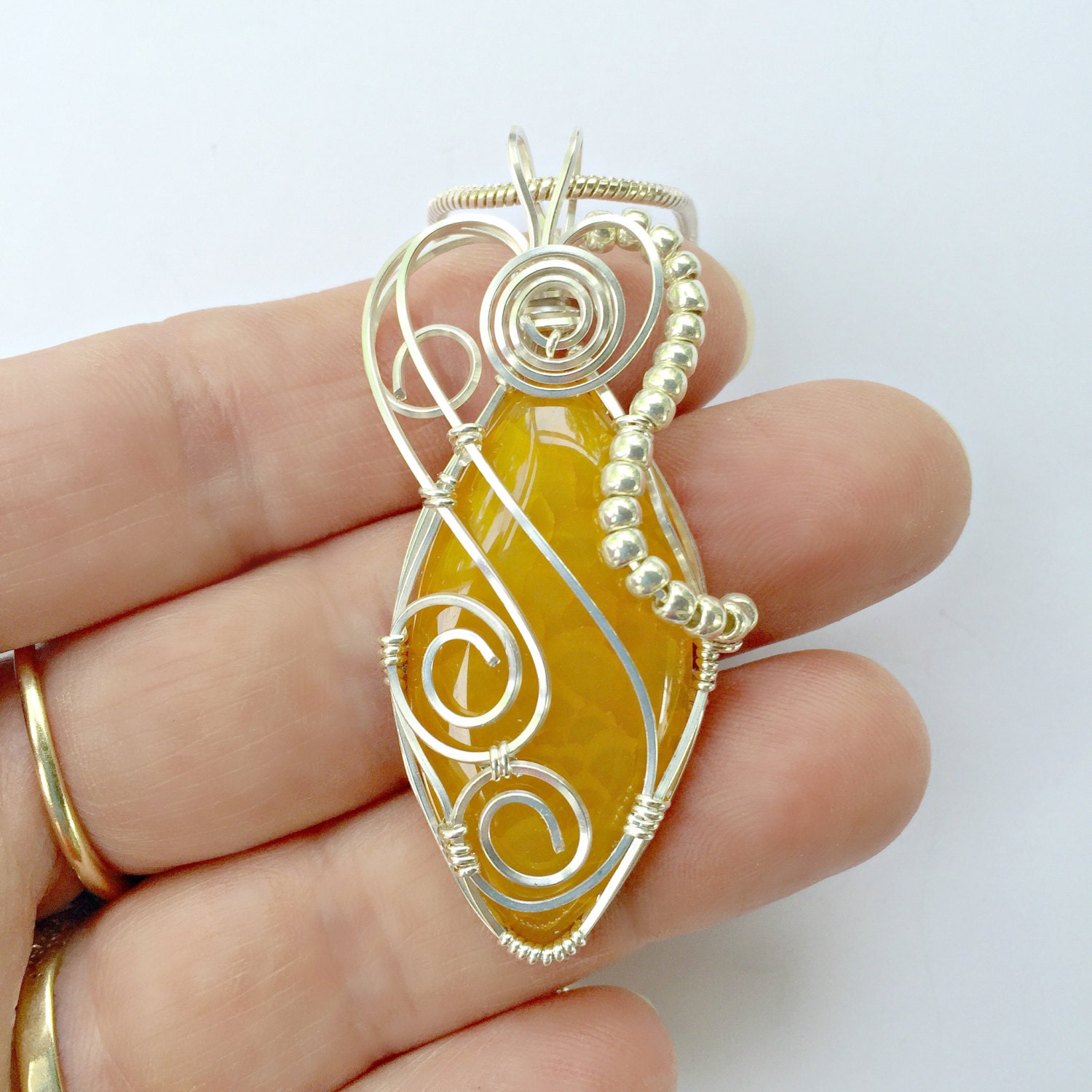 Wire Wrapped Jewelry Handmade Wire Wrap Pendant by elainesgems