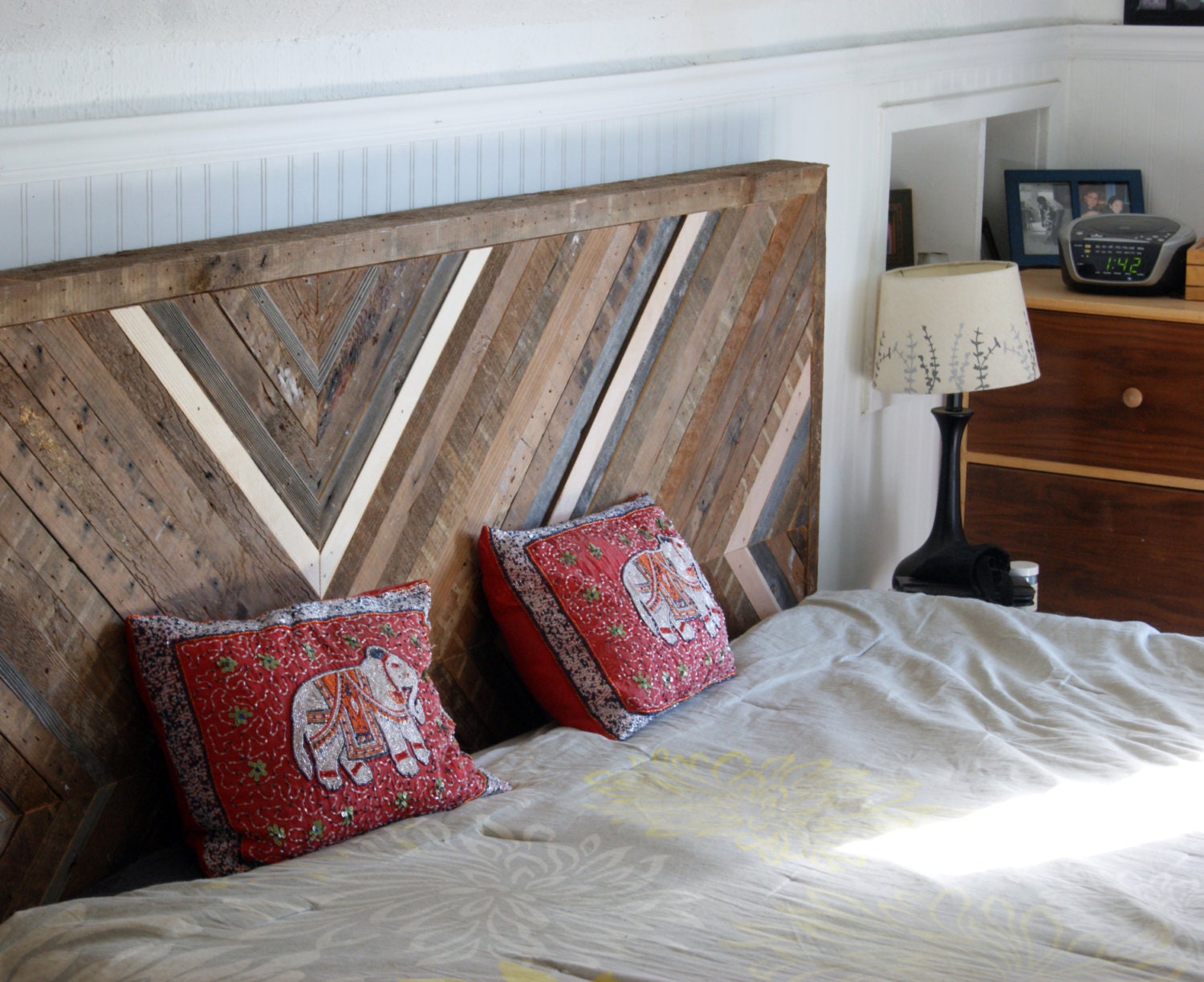 reclaimed wood headboard upcycled wood headboard queen