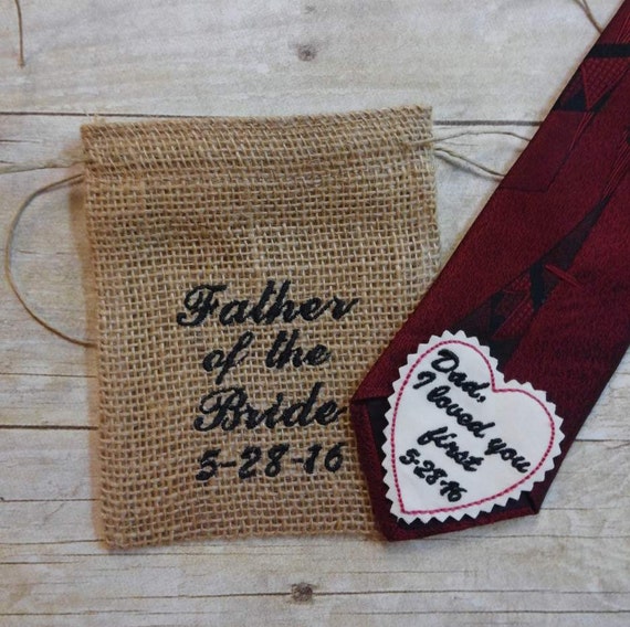 Bride Gift to Dad Embroidery Wedding Keepsake by 3starmilitarymom
