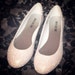 ivory sparkle flats