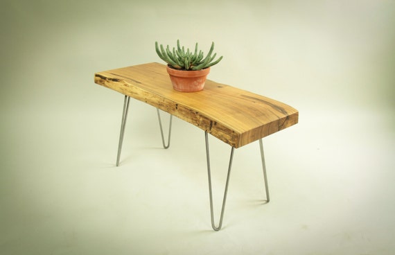 Moderner couchtisch einzigartiger von hardmandesignbuild auf etsy Beistelltisch mit haarnadelbeinen