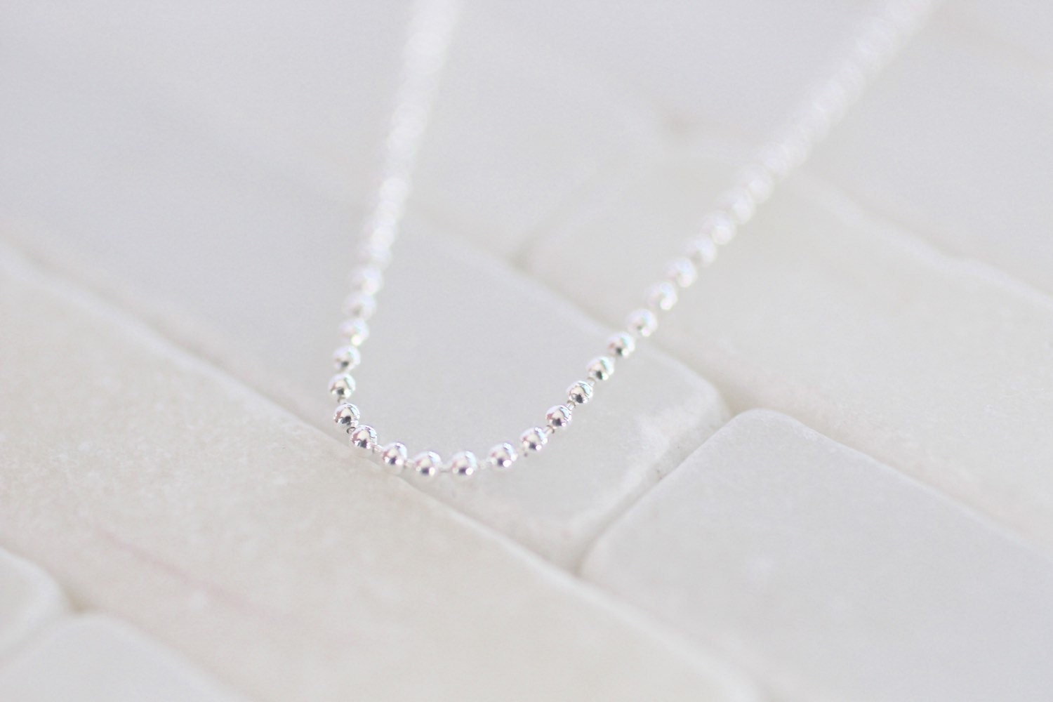 Sterling Silver Ball Chain Necklace Ball Chain Necklace