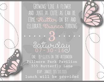 Butterfly Birthday Invitation
