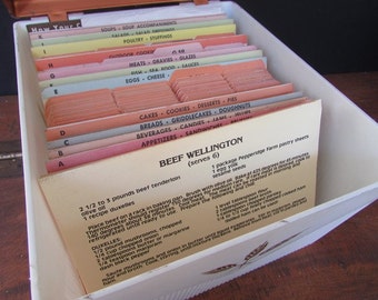 Recipe Index Vintage File Box Cook Index