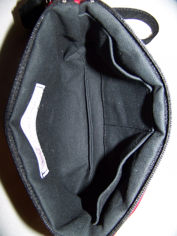 Elegant Black Clutch/Wristlet with Blue Wire by OscarsCreations