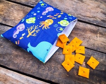 Sets of 3 Reusable Snack Bags -custommade in over 200 fabrics
