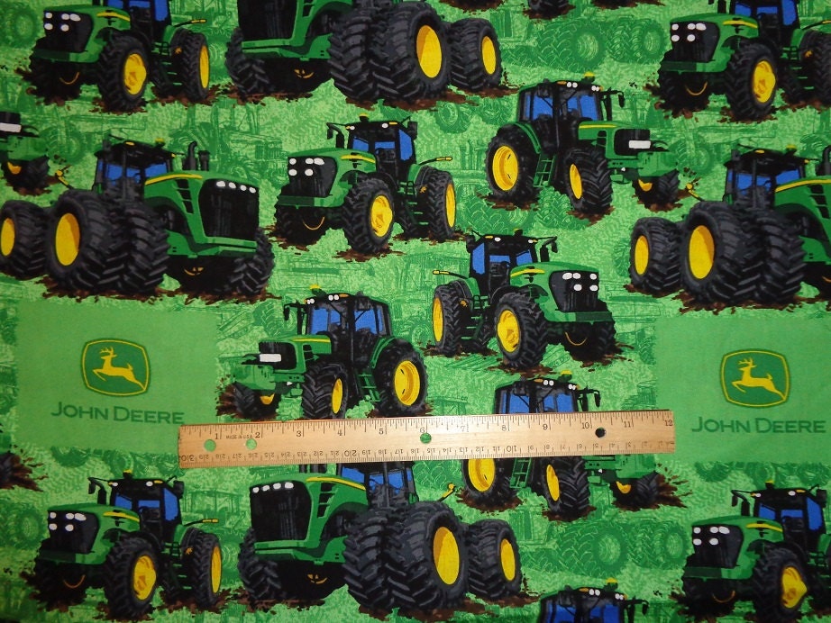 John Deere Green Big Tractors Cotton Fabric by the Yard