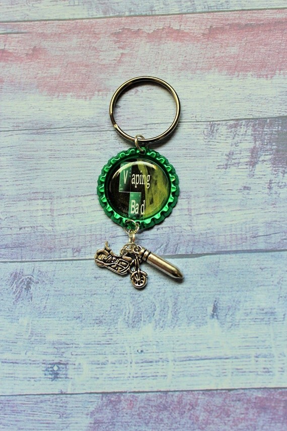 Vaping Bad KeychainVape KeychainGreen by MysticalDivCreations