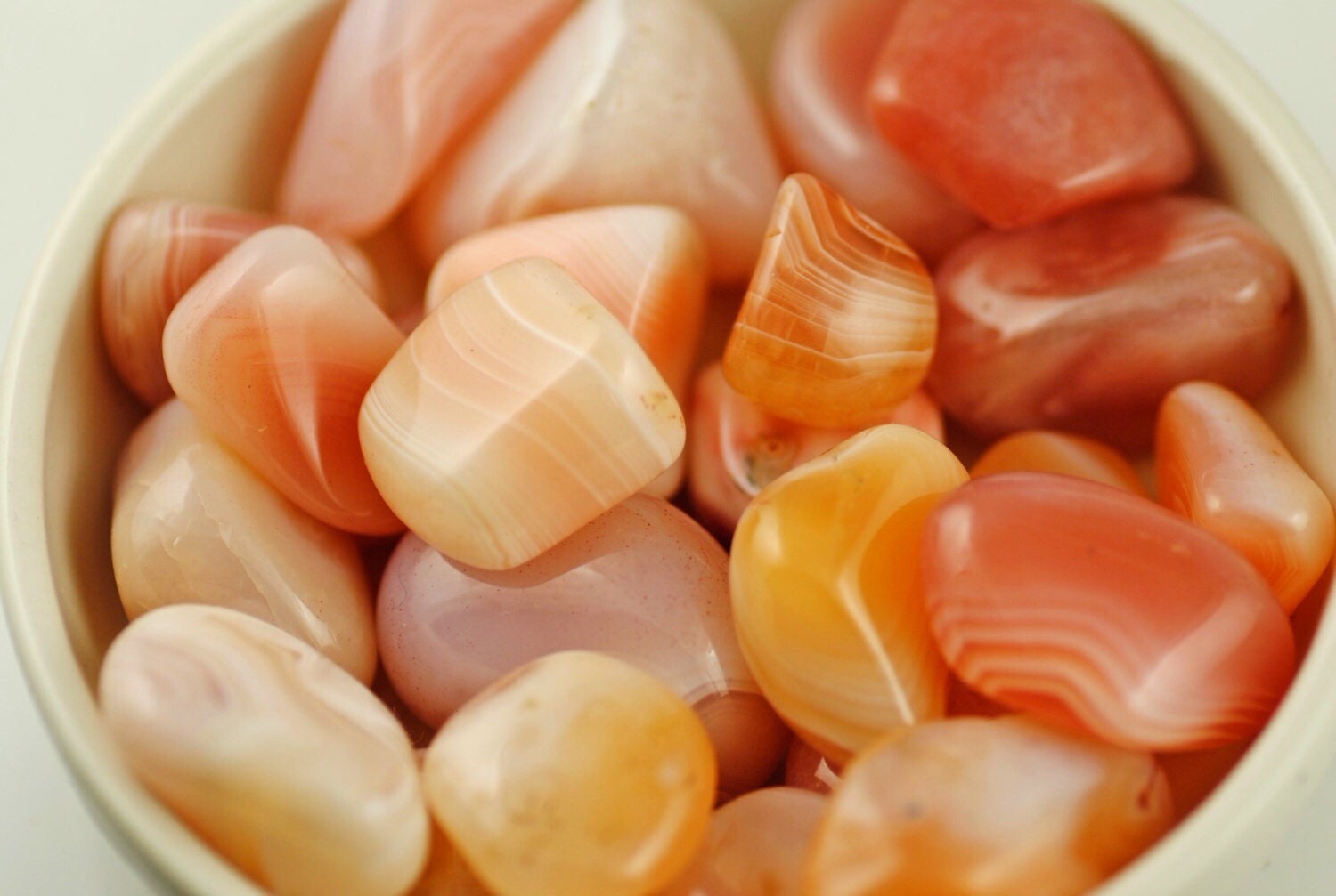 Apricot AgateTumbled Apricot AgatePolished Apricot