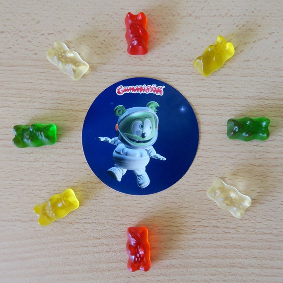 Gummibär (The Gummy Bear) Astronaut Sticker Outer Space from