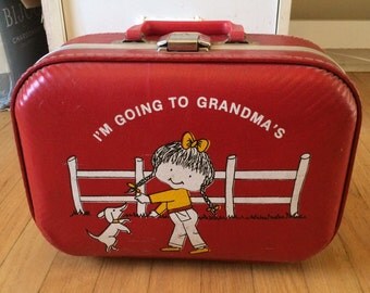 child suitcase going to grandma's