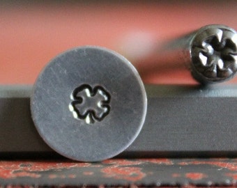Whimsicle Design Shamrock Four Leaf Clover Metal Stamp Perfect for Metal Stamping and Metal Jewelry Design Work SGWM-8