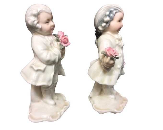 French Provincial Bone China White Figurines / Statues / Home Decor / Gift For Christmas