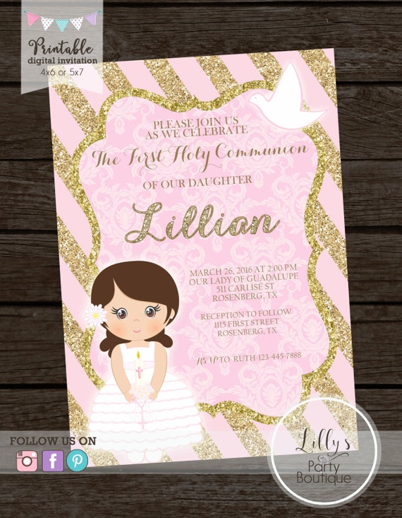 Free Printable First Holy Communion Invitations 8