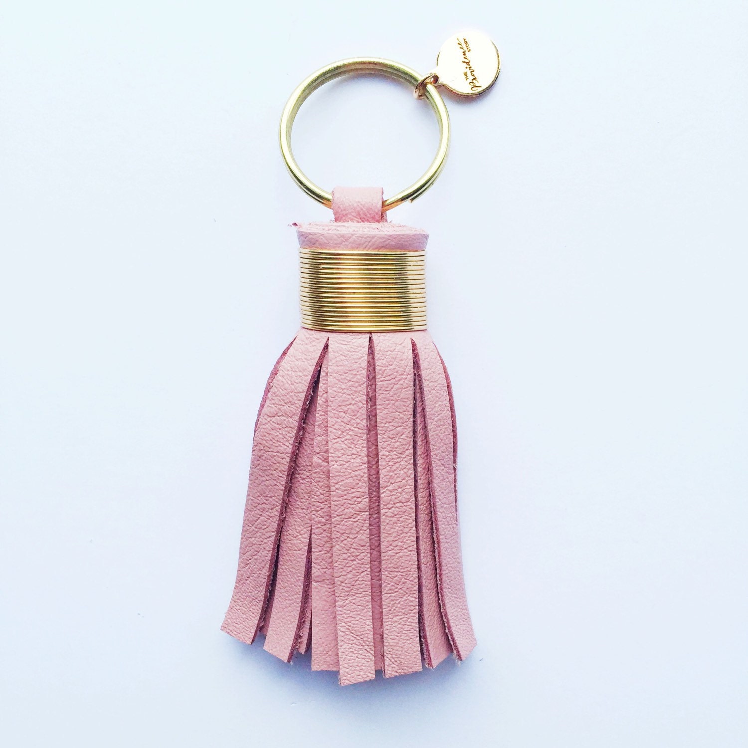 Classic Mini Blush Pink Tassel Keychain