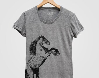 HORSE Shirt Screen Print Tri-Blend Short Sleeve Available: S, M, L, XL