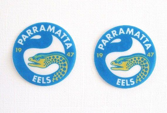 12 PRE CUT NRL Parramatta Eels Edible Rice Wafer by ...