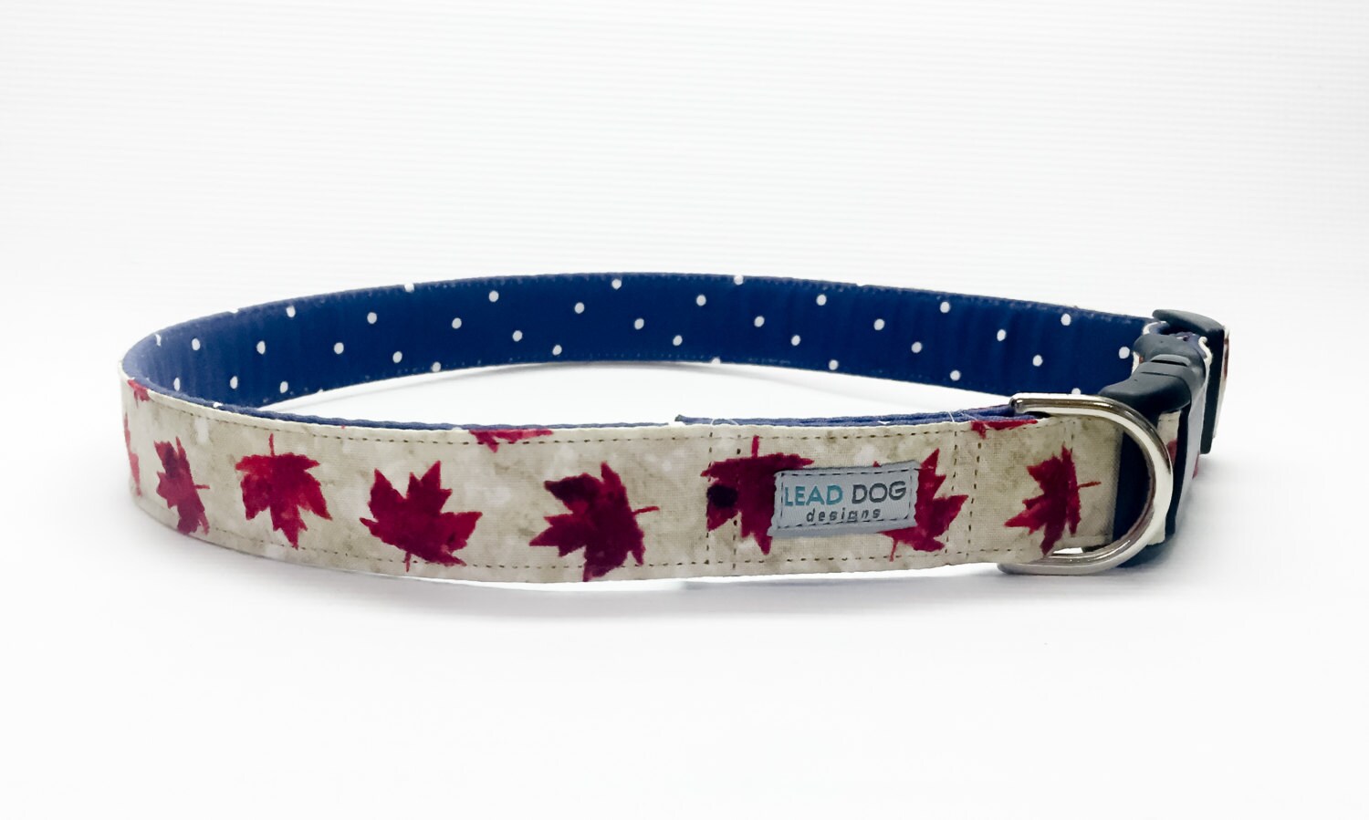 Canadian Dog Collar // Maple Leaves // Outdoor by LeadDogDesigns