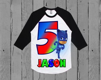 PJ Mask Birthday Shirt - PJ Mask Shirt - PJ Mask Catboy Shirt