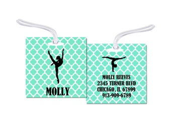 Gymnastics Bag Tag, Bag Tag, Personalized Gymnastics Bag Tag, Gymnastics Tag, Gymnastics Bag Tag, Gymnastics, Gymnastics Tag, RyElle