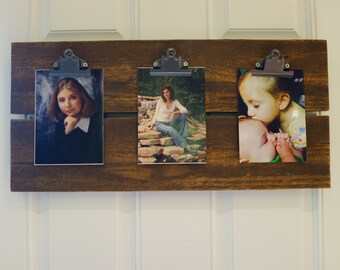 Wood Clipboard Photo Display for 5X7 Photo's