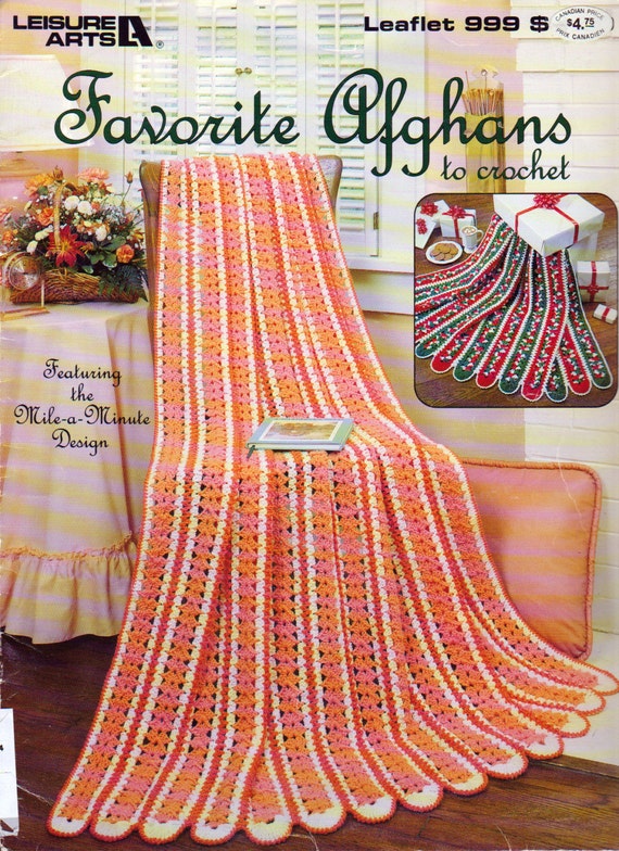 Mile a Minute Favorite Afghan Patterns 3 Beautiful Afghan