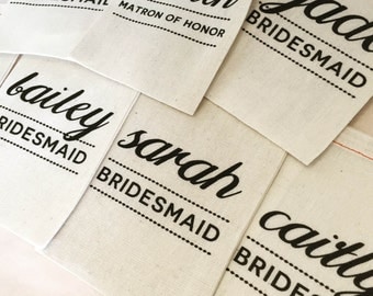 Personalized Bridesmaid Favor Bags, Custom Bridesmaid Gift Bag, Bridesmaid Bags, Bridal Party Gift Bags, Custom Name Gift Bag, Maid Of Honor
