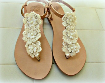 Bridal sandals Greek leather sandals-Wedding sandals