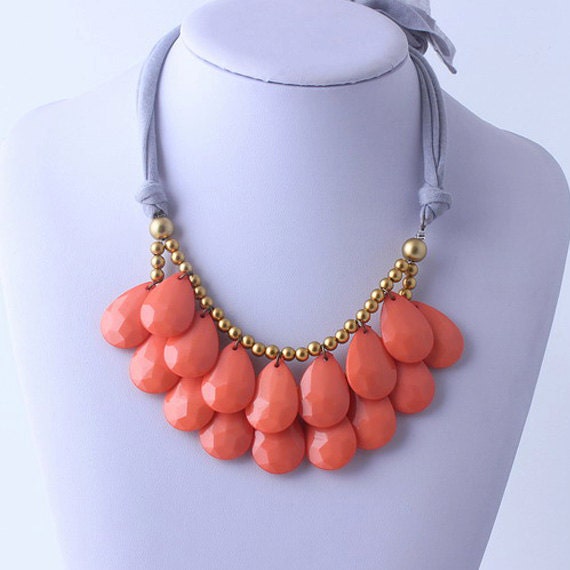 Items similar to Beautiful Coral Necklace That Makes a Statement on Etsy