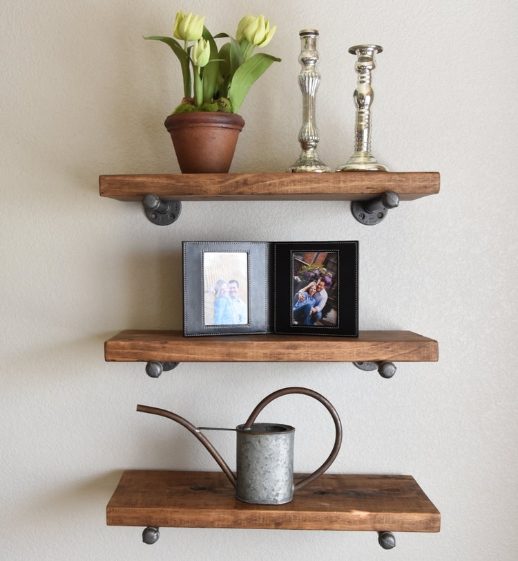 Set of 3 10 deep Floating shelves combo Wood by EdnaFayeCreations