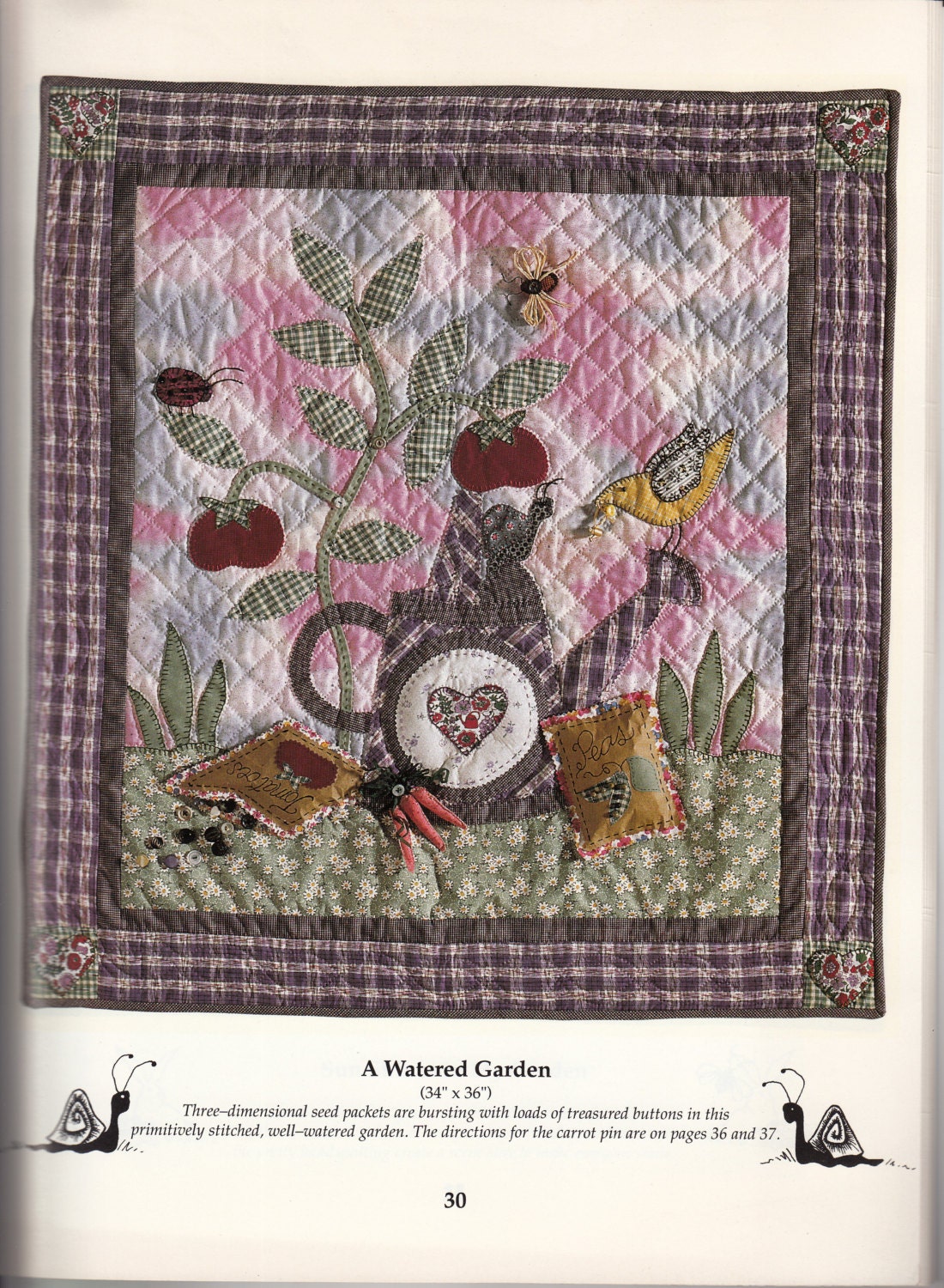 a-walk-through-the-garden-appliqu-quilt-pattern-book-by-piecemakers-garden-flowers-insects