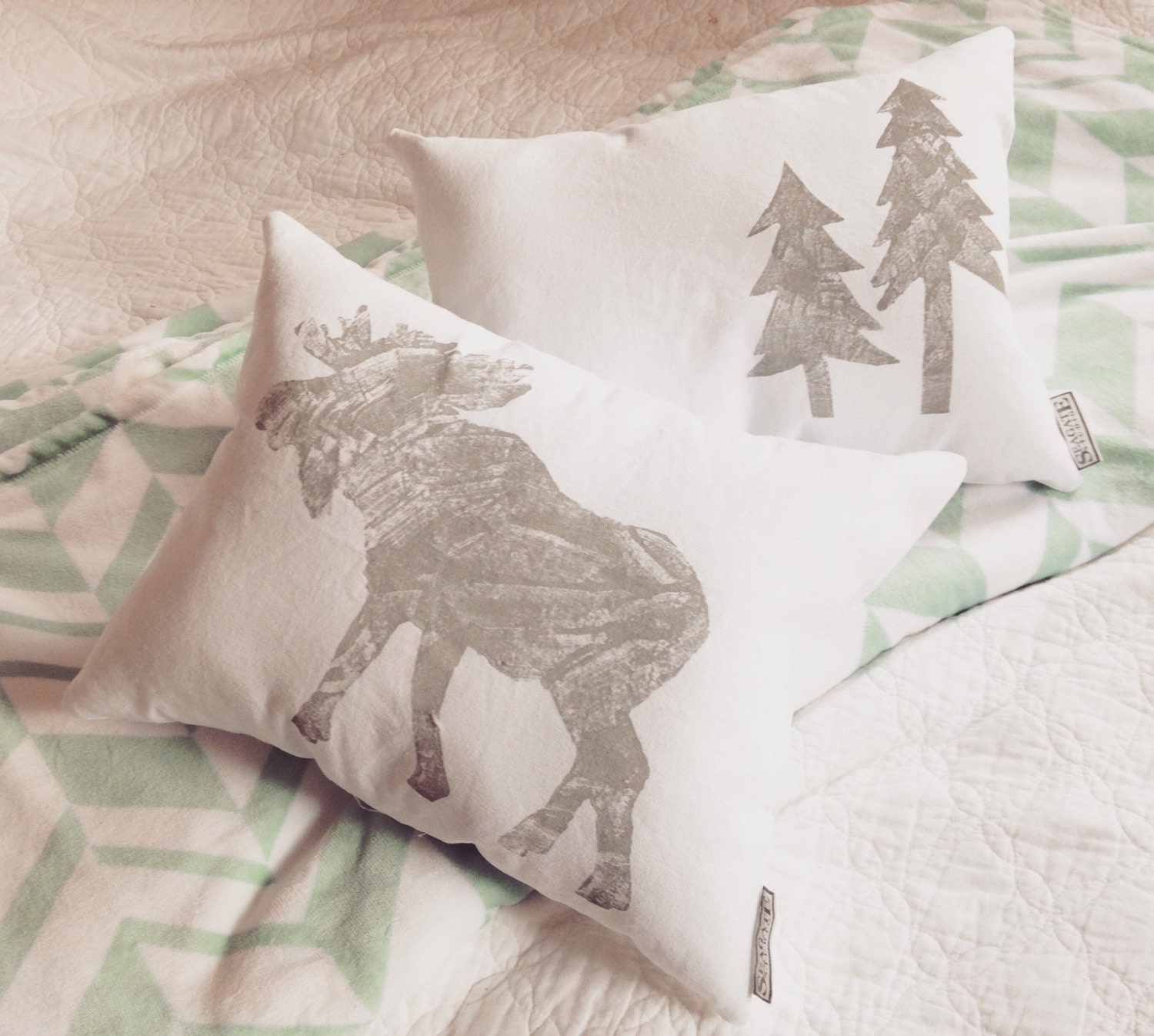 Moose Pillow Christmas pillow moose decor Vermont pillow