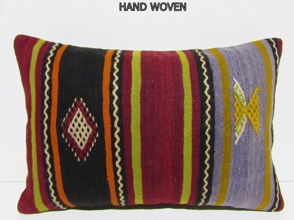 16x24 kilim lumbar pillow needlepoint pillow cover sofa