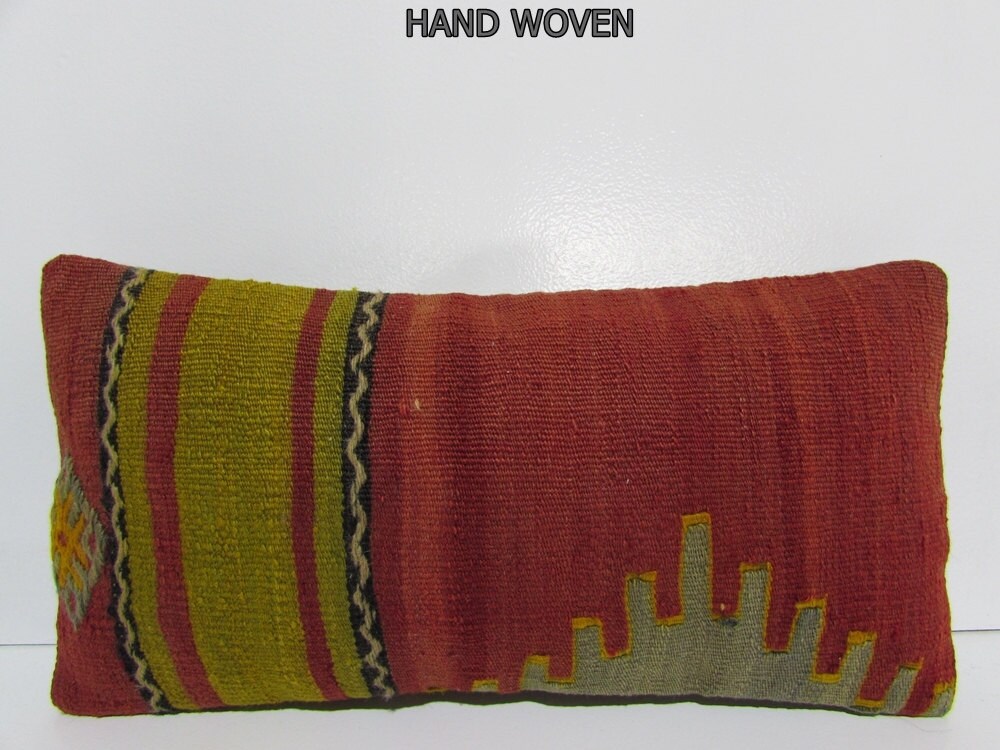 kilim pillow lumbar designer throw pillow by DECOLICKILIMPILLOWS