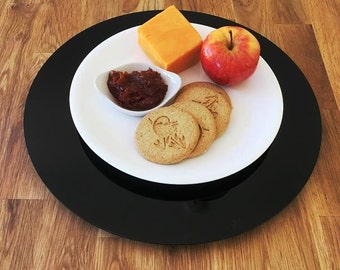 Black Acrylic Lazy Susan - Turntable Plate
