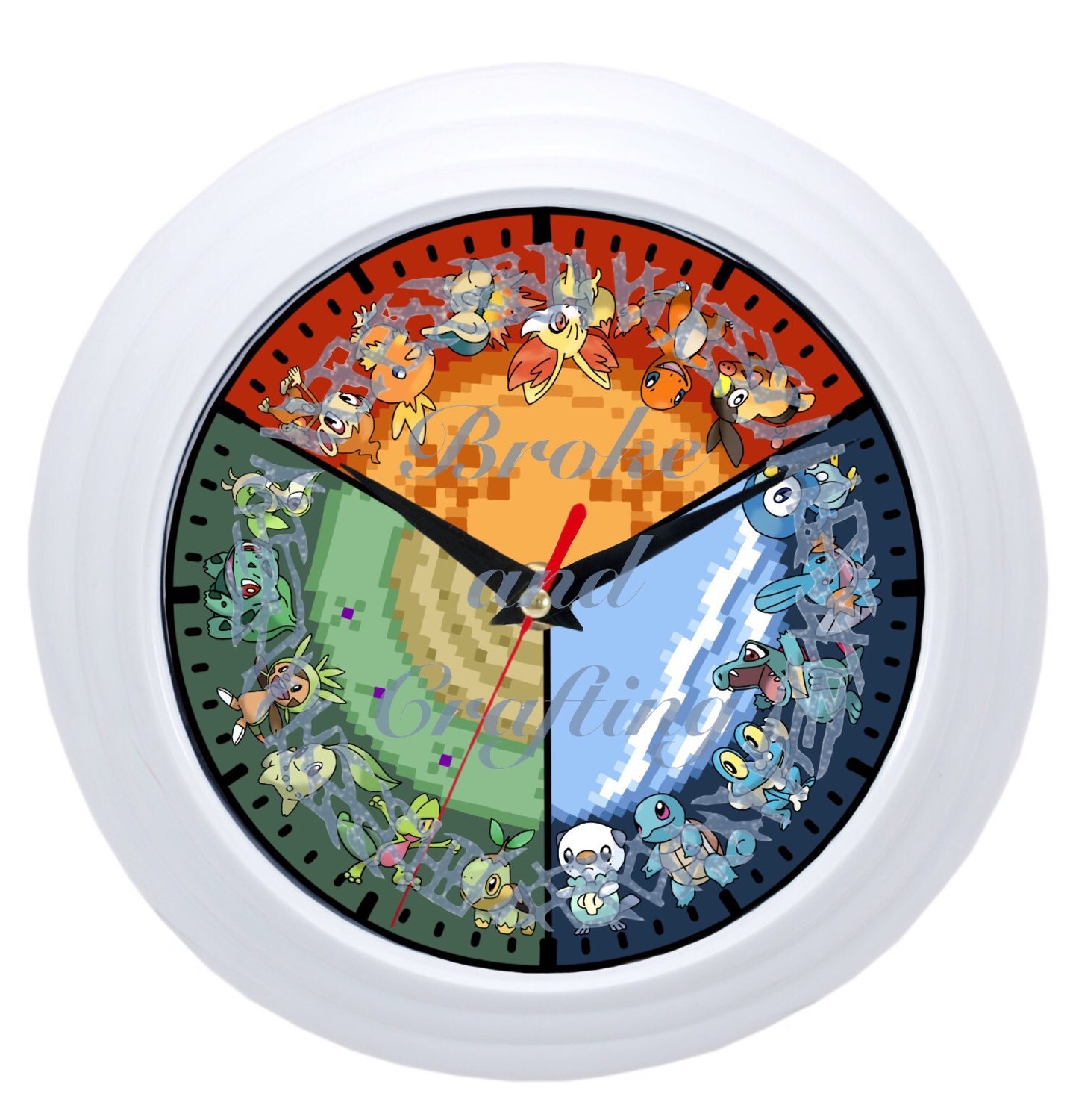 Starter Pokemon Clock
