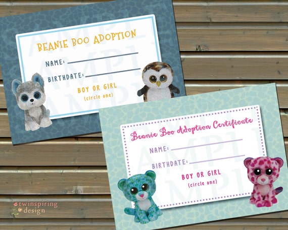of boo the meaning Adoption INSTANT or Girls Beanie Boo Certificate 4 DOWNLOAD Boys of boo the meaning Adoption INSTANT or Girls Beanie Boo Certificate 4 DOWNLOAD Boys
