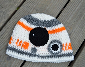 Star Wars BB8 Crochet Hat Baby Toddler Child Adult BB-8