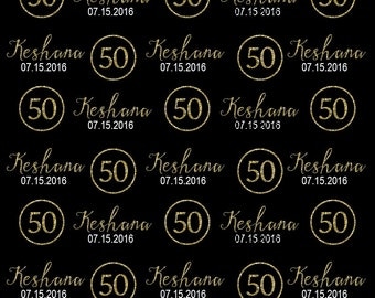 50th Birthday Party backdrop, Black Tie event, Dessert Table backdrop, Faux Gold letter, Backdrop for boy and girl, Golden Birthday