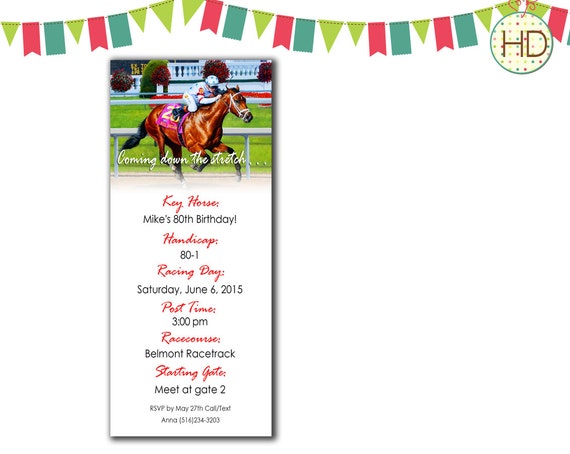 Horse Racing Birthday Invitations 9