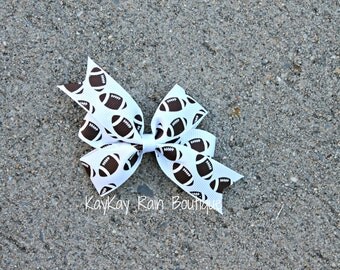 Football Hair Bow - 3 Inch Hair Bow - Girls Hair Bow - Football Bow - Football Theme Hair Bow - Football Bow - Sports Hair Bow - Sports