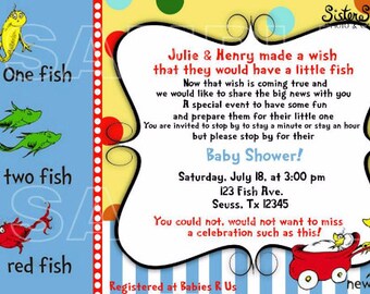 Dr. Seuss Baby Shower Invitation