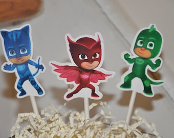 PJ Masks Cupcake Toppers Set of 12