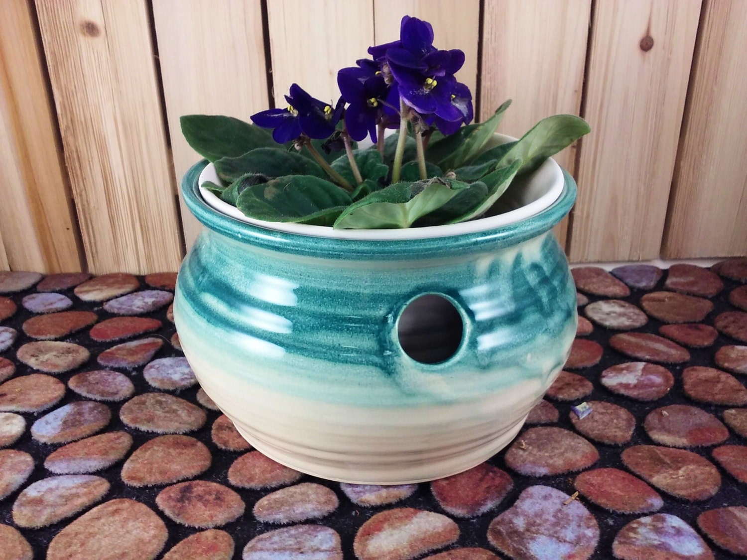 Green African violet planters African violet pots African