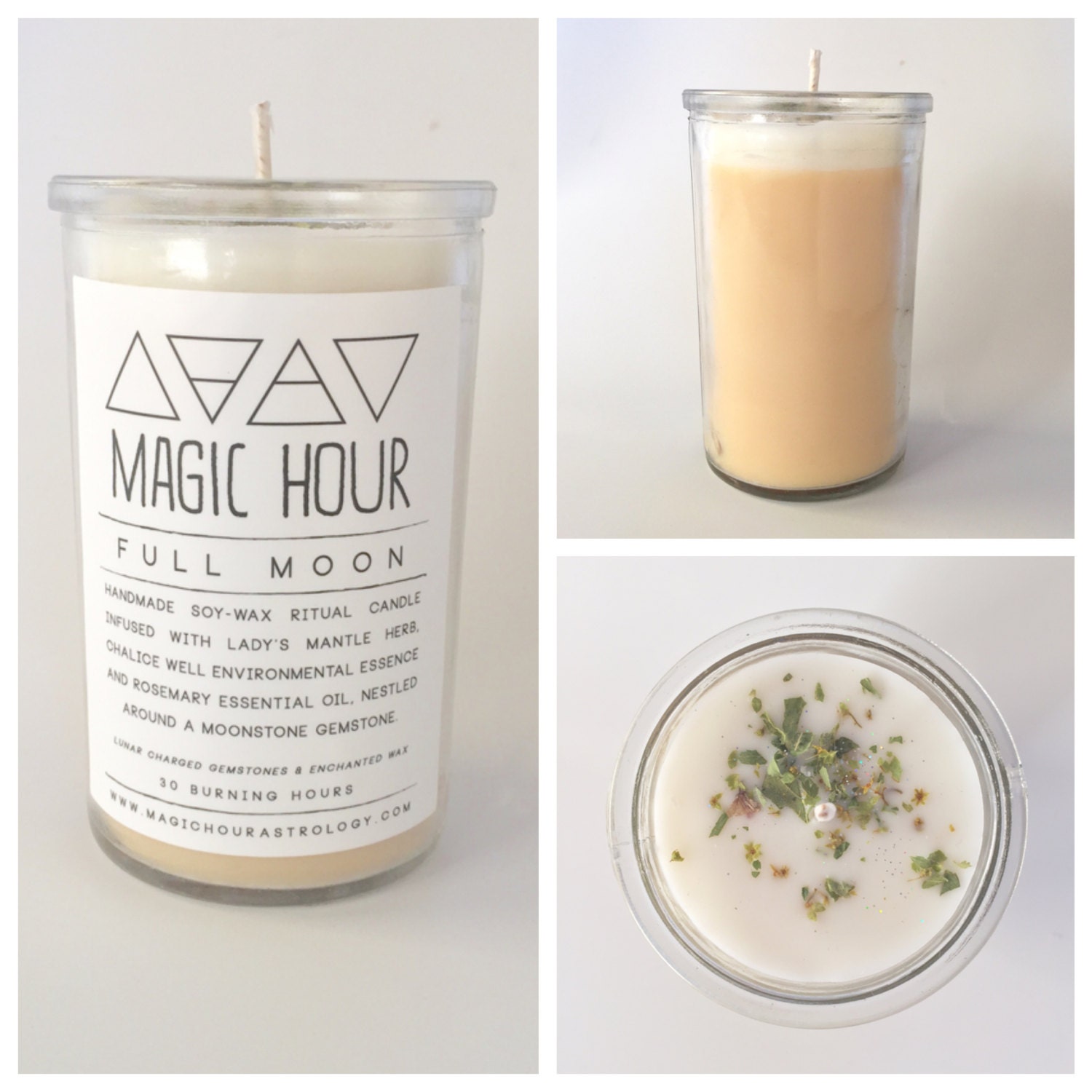 Full Moon Handmade Ritual Candle Small